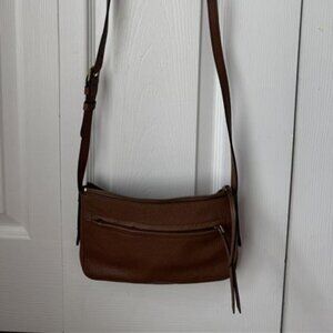 Fossil Brown Leather Crossbody Bag